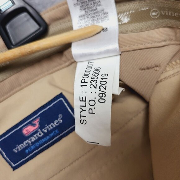 Vineyard Vines Pants Men's 36x31 Brown Performance Stretch Chino Golf Casual - Picture 10 of 11